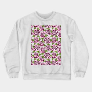 Roses Pattern Crewneck Sweatshirt